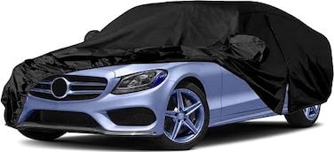 Waterproof Car Covers Replace for 2006-2022 Mercedes Benz S-Class S250 S300 S350 S400 S450, 6 Layers All Weather Car Cover with Zipper Door for Snow Rain Dust Hail Protection (S-Class)