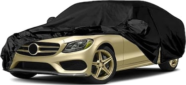Waterproof Car Covers Replace for 2008-2022 Mercedes Benz C-Class C250 C300 C350 C400, 6 Layers All Weather Car Cover with Zipper Door &amp; Windproof Bands for Snow Rain Dust Hail Protection (C-Class)