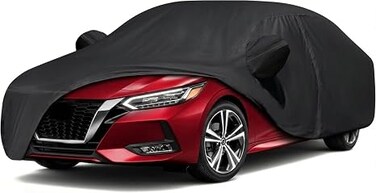 Car Cover for 1999-2025 Nissan Sentra, Waterproof Custom-fit All Weather Sun Rain UV Dust Snow Wind Protection Outdoor Sentra Full Car Cover with Door Zipper and Cotton Lining