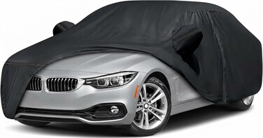 Car Cover for 2013-2024 BMW M4/4 Series 420i 428i 430i 435i 440i Sedan Coupe, Waterproof Custom-fit Sun Rain Dust Snow All Weather Protection Outdoor Car Cover with Cotton Lining and Door Zipper-