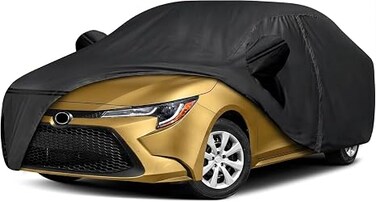 Car Cover for 2006-2025 Toyota Corolla Sedan, Waterproof Custom-fit All Weather Sun Rain UV Dust Snow Protection Windproof Outdoor Corolla Full Car Cover with Door Zipper and Cotton Lining