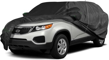 for Kia Sorento 2002-2025 Car Cover,Sun Rain UV Dust Snow Protection Outdoor Cover,Waterproof 210D All Weather Car Covers with Zipper Door
