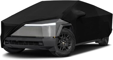 or Tesla Cybertruck 2024 2025 2026 Car Cover All Weather 7-Layer Waterproof with Zipper Door, Windproof Straps &amp; Reflective Strips for UV, Rain, Snow, Dust Protection