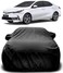Toyota Corolla Altis Car Cover Body with Mirror Pocket Triple Stitched Bottom Elastic Water Resistant UV Protection &amp; Dustproof Car Cover-Black