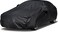 Car Cover Soft Stretch Fabric Anti-UV Dustproof Windproof Scratch-resistant Full Protection Universal for Sedan, Black XXL size