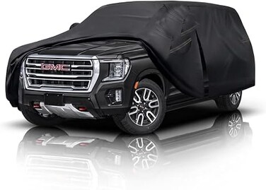 Large SUV Car Cover for GMC Yukon XL 100% Waterproof All Weather, Heavy Duty Outdoor Full Exterior Covers Rain Sun Wind UV Hail Protection.