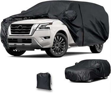 Full Car Cover for Toy-ota LC300 2022-2024 All-Weather 210D Oxford Cloth Sliver Double Layer of With Cotton Waterproof Windproof UV Protection Zipper Door Dustproof LC300 Car Covers