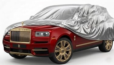 Cover for Rolls Royce Cullinan All Weather Protection Rain, UV, Snow, Dust, Tree sap, Outdoor USE (Cullinan SUV) General Car cove Universal Ftis silver