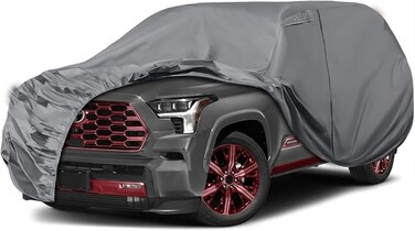 Waterproof Premium Car Covers Replace for 2001-2025 Toyota Sequoia, 10 Layers Heavy Duty with Cotton Liner All Weather Car Cover with Zipper Door, Windproof Bands for Snow Rain Dust Protection