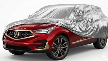 Waterproof Premium Car Covers Replace for 2013-2025 Acura RDX, 10 Layers Heavy Duty with Cotton Liner Car Cover with Zipper Door, Windproof Bands for Snow Rain Dust Protection silver
