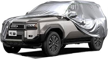 Full Car Cover Waterproof for 2008-2025 Toyota Land Cruiser/Lexus LX, All Weather Outdoor Cover with Zipper Door Cotton Lining Sun Rain Snow Dust Protection