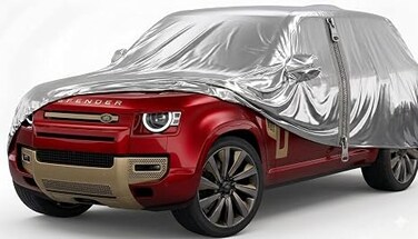 Land Rver Defender 110 4-Door 2020-2025 Car Cover All Weather 7-Layer Waterproof with Zipper Door, Windproof Straps &amp; Reflective Strips for UV, Rain, Snow, Dust Protection