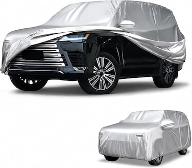 Waterproof Car Cover for 2008-2025 Lexus Car Cover LX570 / LX600 / LC200 / LC300 Land Cruiser Cover &ndash; 6 Layer. Scratch-Proof, UV Protection, Driver &amp; Trunk Zipper Doors, Windproof