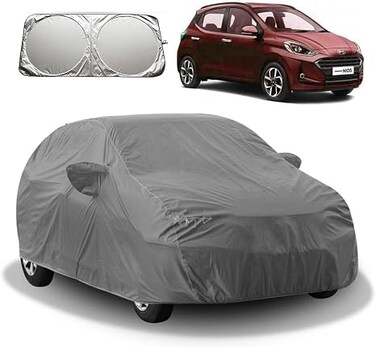 Car Body Cover for Hyundai Grand I10 NIOS with Mirror &amp; Pockets (Heavy Duty, Full Sized, Triple Stitched) 6 Layers With Sunscreen shield