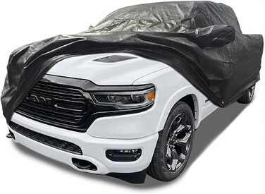 Waterproof Car Cover for 1998-2022 Dodge Ram 2500 3500 Crew Cab 6.5 ft Short Bed Truck Cover, All Weather Windproof 210D Oxford Car Covers with Zipper Door for Sun Rain Snow UV Dust Protection