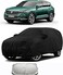 100% Waterproof Car Body Cover Compatible with Mirror &amp; Antenna Pockets for Volkswagen Touareg (Heavy Duty, Full Sized, Black) with sunscreen shield
