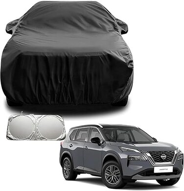 100% Water Resistant Car Body Cover Compatible with Mirror for Nissan XTrail (Heavy Duty, Full Sized with sunscreen shelter)