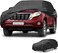 Universal Full Exterior SUV Car Cover Waterproof All Weather Outdoor Full Cover Rain Sun UV Protection 190T-PU Black Fit for SUV Length 191" to 200