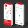 PCC118R 3-in-1 Retractable Charging Cable - Lighttning, Micro USB, Type-C - Fast Charge 2.4A, Tangle-Free, Aluminum Alloy &amp; TPE (White, 110CM)