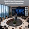 Timekettle جهاز X1 Meeting Interpreter Hub للترجمة بالذكاء الاصطناعي، يدعم 52 لغة و106 لهجات، ترجمة فورية متزامنة لعدة أشخاص، 13 زوج لغة دون اتصال، تفريغ الاجتماعات وسماعات لاسلكية
