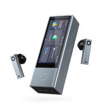 Timekettle جهاز X1 Meeting Interpreter Hub للترجمة بالذكاء الاصطناعي، يدعم 52 لغة و106 لهجات، ترجمة فورية متزامنة لعدة أشخاص، 13 زوج لغة دون اتصال، تفريغ الاجتماعات وسماعات لاسلكية