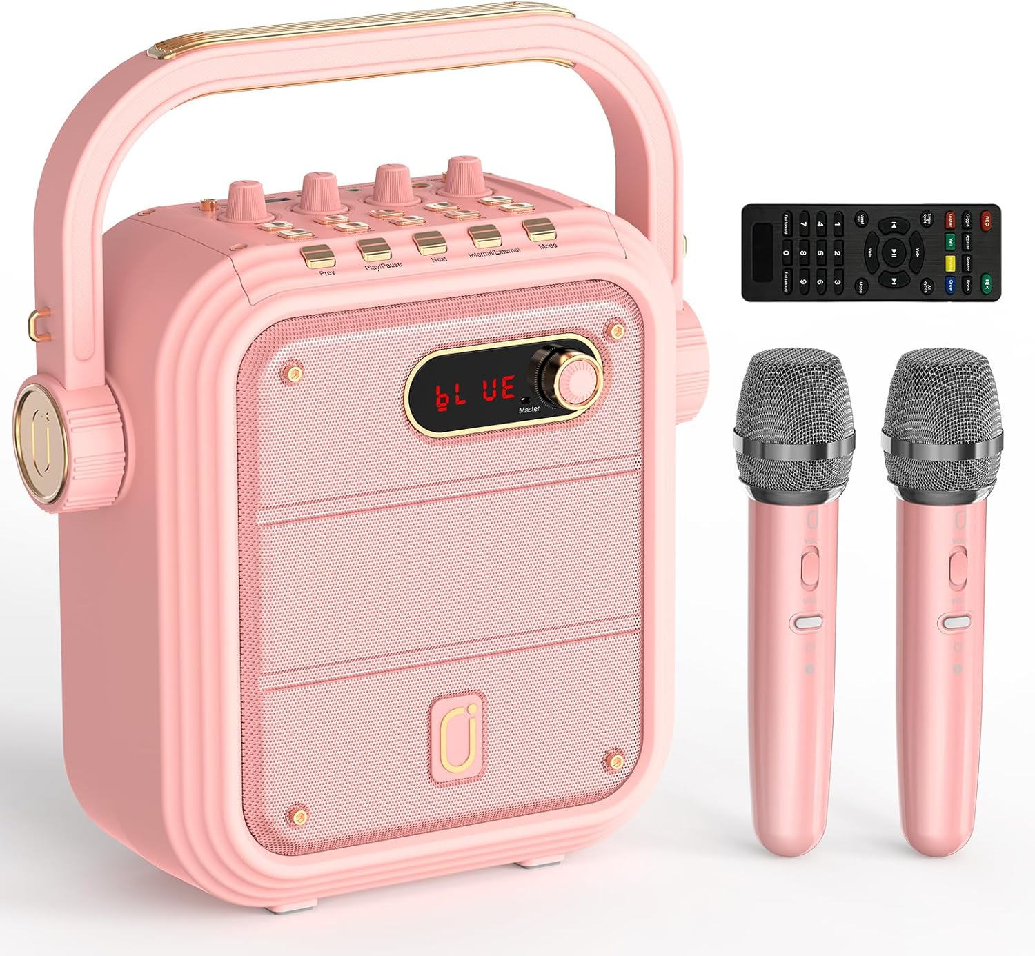 Buy JYX Karaoke Machine with 2 Wireless Microphones, Portable Speaker ...