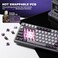 YUNZII B75 PRO Wireless Mechanical Keyboard,75% Gaming Keyboard Gasket Hot Swap Custom Keyboard with Knob,Pre-lubed Switches RGB,Bluetooth/Type-C/2.4G (Dark Grey, Cocoa Cream V2 Switch)