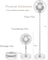 USB Rechargeable Folding Pedestal Stand Fan (7200mAh, White)