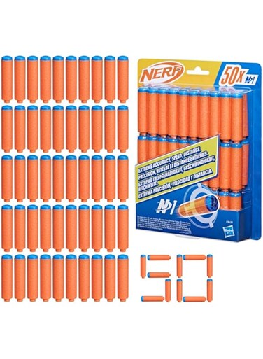 Nerf N Series N1 Darts, Includes 50 Darts, Compatible Only with Nerf N Series Blasters, Outdoor Games, Ages 8+