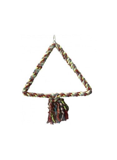 Pado Triangular Rope Hanging Bird Toy - 40 X 32cm