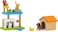 Viga Pet Wooden Playset with lovable puppy, to their meek cat, chipper bunny and funny parrot, these doll house pets come with their houses, food bowls and food, and ready to play!