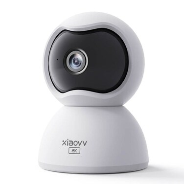 XIAOVV Q2 3MP Indoor WiFi Camera, 355&deg; Horizontal Rotation, 90&deg; Vertical Tilt, Auto Tracking, Night Vision, Smart AI Detection, Home Security/Baby Monitor/Pets
