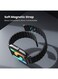 RS4 Plus Smartwatch Retina AMOLED HD Display 105 Sports Mode SpO2 Heart Rate Metal Magnetic strap Black