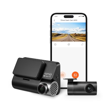 70mai New Dash Cam A810 with 70mai Dash Cam Accessory for Car Camera, Dual HDR Front and Rear Cam,Built in GPS,Night Owl Vision,Support 256GB Max,Smart Parking Guardian Mode,AI Motion Detection