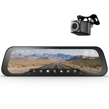 70mai Rearview DashCam S500 set starvis 2 Wide with Night Vision HD Rear Camera, 1080P Front &amp; Rear, 9.35&rdquo; IPS Screen, G-Sensor, WDR, Loop Recording, App Control