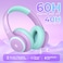 iClever BTH26 Active Noise Cancelling Headphones for Kids, 60H Play Time, Safe Volume 80dBA, Type C Fast Charging, Bluetooth5.4, Kids Bluetooth Headphones with Mic AUX Cord for iPad Airplane, Purple
