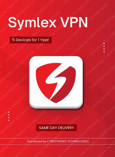 Symlex VPN 5 Devices for 1 Year   Digital License   Same Day Delivery