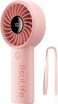JISULIFE Handheld Mini Fan, 5000mAh Upgraded Portable Fan with Powerful Wind, USB Rechargeable Mini Hand Fan with Digital Display, 5 Wind Speeds, Ideal for Travel/Beach/School/Eyelash-Pink