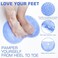 Shower Foot Scrubber Mat Back Washer Back Exfoliating Bath Wash Pad Wall Mounted Slip Suction Cups Foot Scrubber for Use in Shower Cups Foot Cleaner for Men and Women" Blue