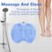 Shower Foot Scrubber Mat Back Washer Back Exfoliating Bath Wash Pad Wall Mounted Slip Suction Cups Foot Scrubber for Use in Shower Cups Foot Cleaner for Men and Women" Blue