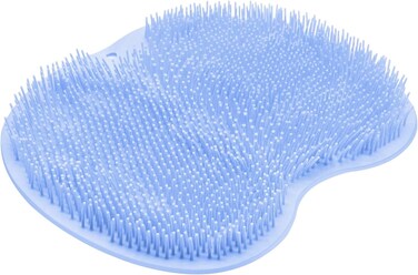 Shower Foot Scrubber Mat Back Washer Back Exfoliating Bath Wash Pad Wall Mounted Slip Suction Cups Foot Scrubber for Use in Shower Cups Foot Cleaner for Men and Women" Blue