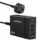 CHOETECH PD72-1C3UUK-101BK 72W 4-Port USB-C PD Wall Charger - Black