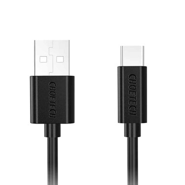 كابل شحن سريع 3A USB-C إلى USB-A بطول 1 متر، CHOETECH AC0002 - أسود
