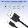 CHOETECH 2.4A MFi Certified Lightning to USB Charger &amp; Sync Cable - Black