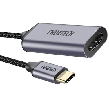 محول كابل يو اس بي سي الى اتش دي ام اي 4K الترا اتش دي، CHOETECH HUB-H10 - رمادي واسود