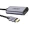 محول كابل يو اس بي سي الى اتش دي ام اي 4K الترا اتش دي، CHOETECH HUB-H10 - رمادي واسود