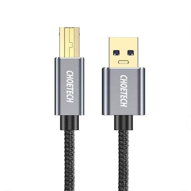 كابل طابعة USB-A إلى USB-B، كابل عالي الجودة للطابعة من CHOETECH بطول 3 متر AB0011-BK - أسود