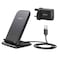 CHOETECH T555-F 15W Wireless Charging Stand With Adapter - Black