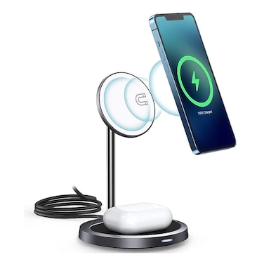 CHOETECH 2-in-1 15W Magleap Wireless Charger Stand - Grey