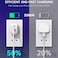 CHOETECH PD6009-UK-WH 40W Dual Fast USB C Charger 2-Port 20W PD 3.0 - White